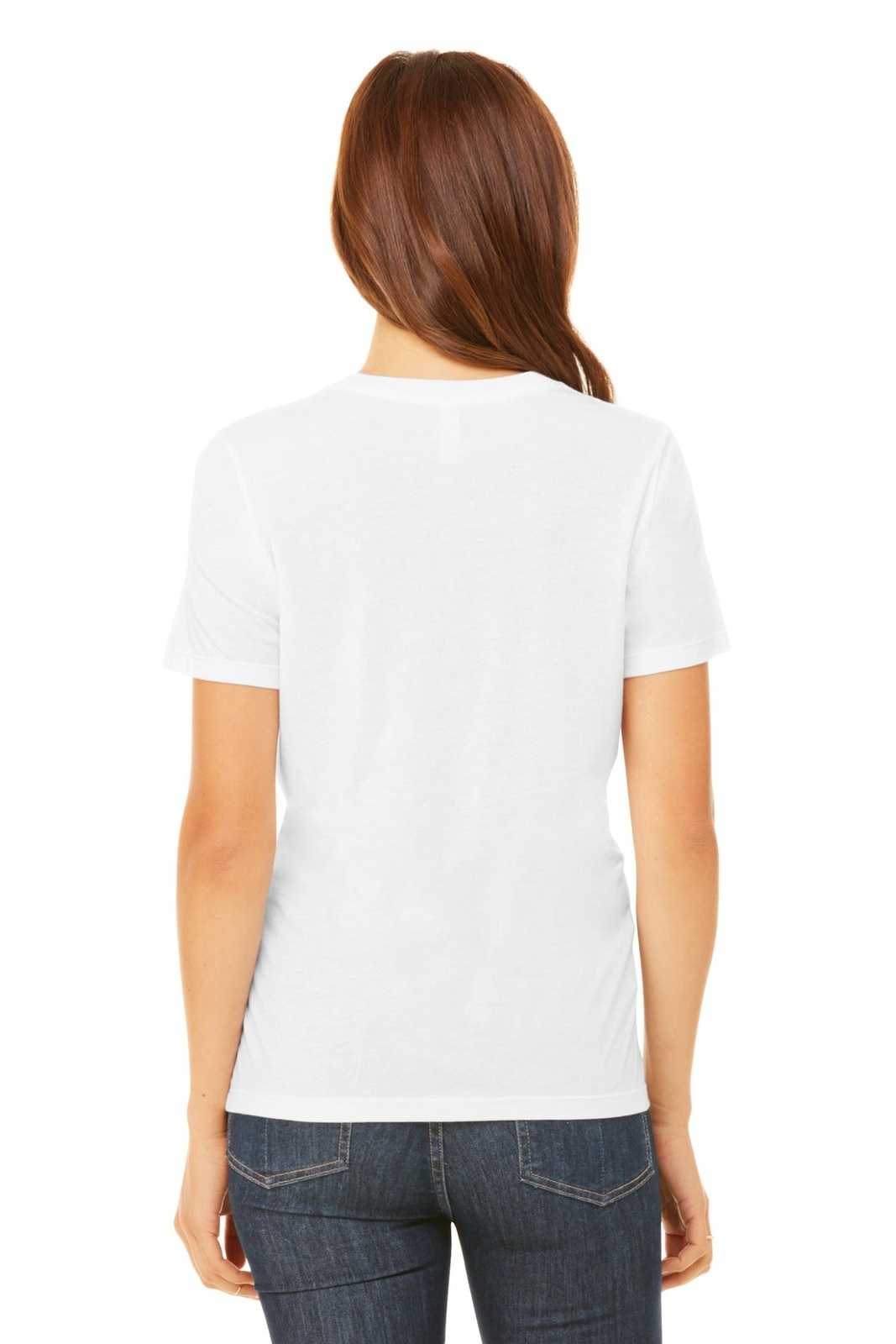 Bella + Canvas 6400 Women&#39;s Relaxed Jersey Short Sleeve Tee - White - HIT a Double