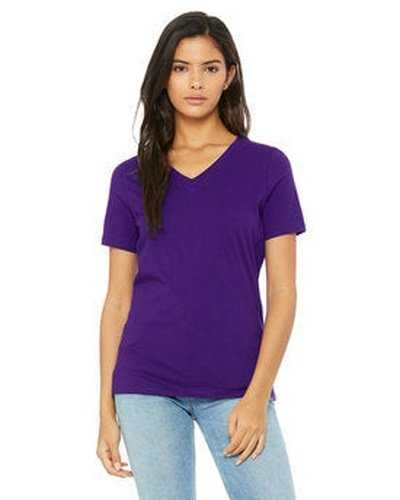 Bella + Canvas 6405 Ladies&#39; Relaxed Jersey V-Neck T-Shirt - Team Purple - HIT a Double