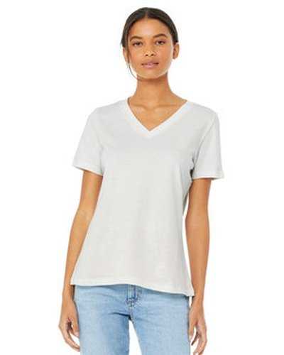Bella + Canvas 6405 Ladies&#39; Relaxed Jersey V-Neck T-Shirt - Vintage White - HIT a Double