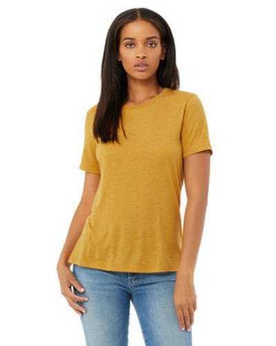 Bella + Canvas 6413 Ladies&#39; Relaxed Triblend T-Shirt - Mustard Triblend - HIT a Double