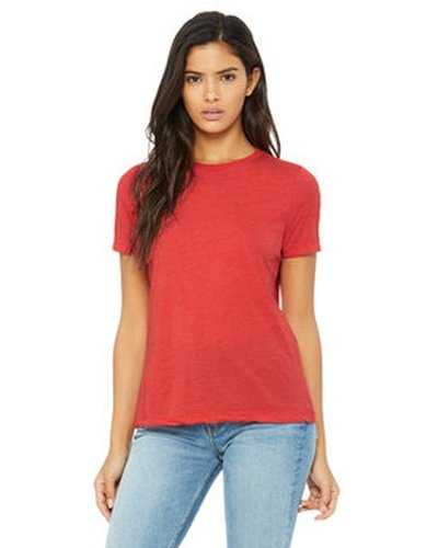 Bella + Canvas 6413 Ladies&#39; Relaxed Triblend T-Shirt - Red Triblend - HIT a Double