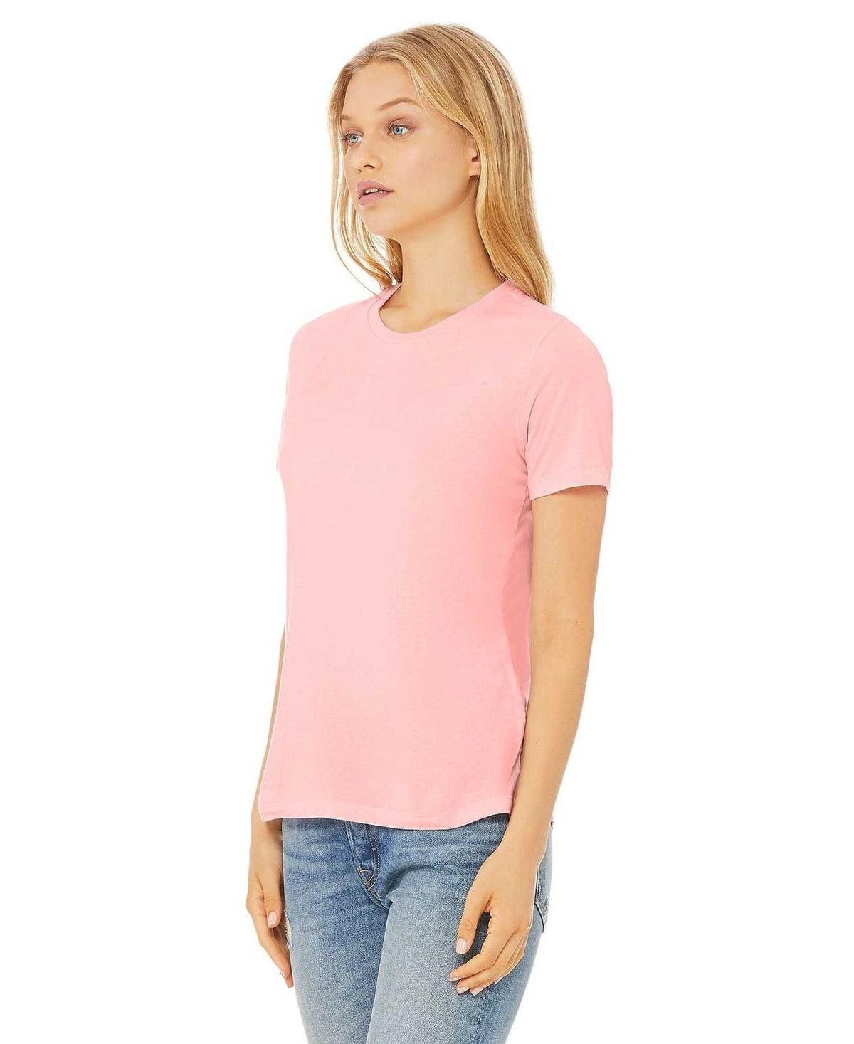 Bella + Canvas 6413 Women&#39;s Relaxed Triblend Short Sleeve Tee - Pink Triblend - HIT a Double