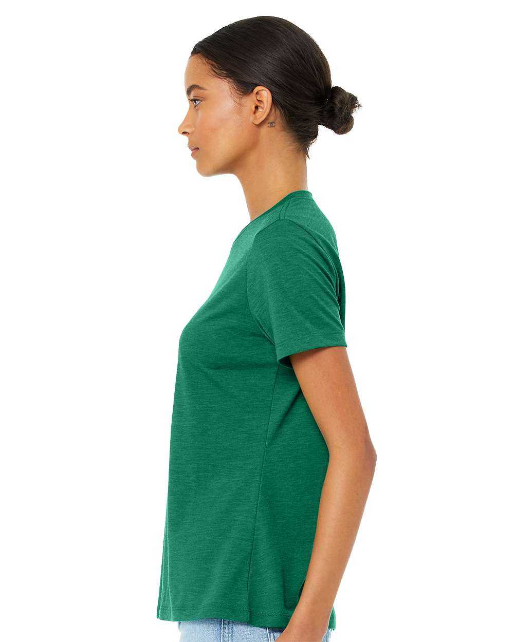 Bella + Canvas 6413 Womens Relaxed Fit Triblend Tee - Kelly Triblend - HIT a Double