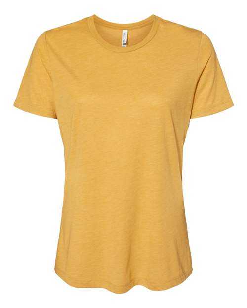 Bella + Canvas 6413 Womens Relaxed Fit Triblend Tee - Mustard Triblend - HIT a Double