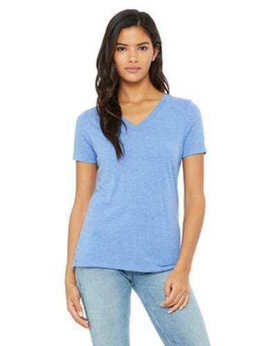 Bella + Canvas 6415 Ladies&#39; Relaxed Triblend V-Neck T-Shirt - Blue Triblend - HIT a Double