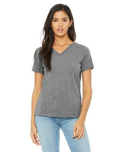 Bella + Canvas 6415 Ladies&#39; Relaxed Triblend V-Neck T-Shirt - Gray Triblend - HIT a Double