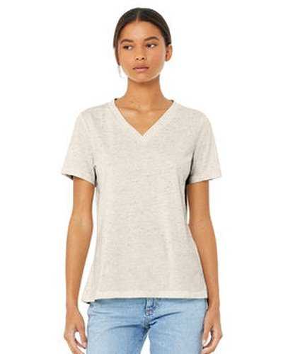 Bella + Canvas 6415 Ladies&#39; Relaxed Triblend V-Neck T-Shirt - Oatmeal Triblend - HIT a Double