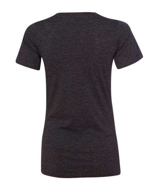 Bella + Canvas 6415 Women&#39;s Relaxed Triblend Short Sleeve V-Neck Tee - Charcoal Black Triblend - HIT a Double - 2