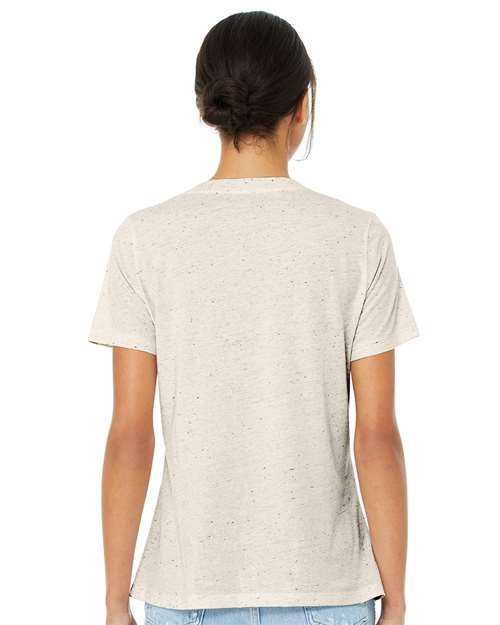 Bella + Canvas 6415 Women&#39;s Relaxed Triblend Short Sleeve V-Neck Tee - Oatmeal Triblend - HIT a Double - 3