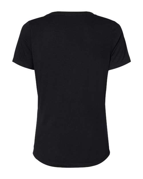 Bella + Canvas 6415 Women&#39;s Relaxed Triblend Short Sleeve V-Neck Tee - Solid Black Triblend - HIT a Double - 2