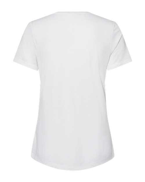 Bella + Canvas 6415 Women's Relaxed Triblend Short Sleeve V-Neck Tee - Solid White Triblend - HIT a Double - 1