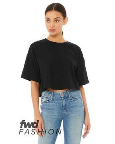 Bella + Canvas 6482 Fwd Fashion Ladies' Jersey Cropped T-Shirt - Black - HIT a Double