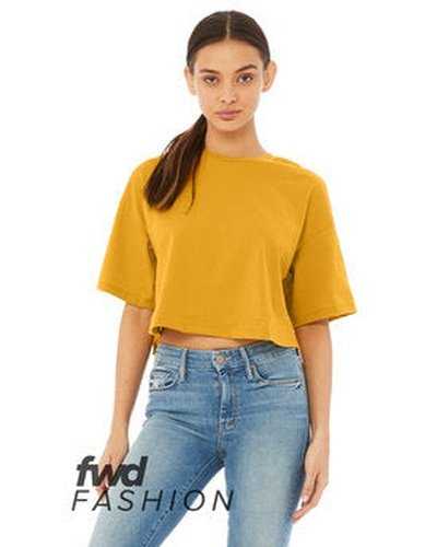Bella + Canvas 6482 Fwd Fashion Ladies&#39; Jersey Cropped T-Shirt - Mustard - HIT a Double