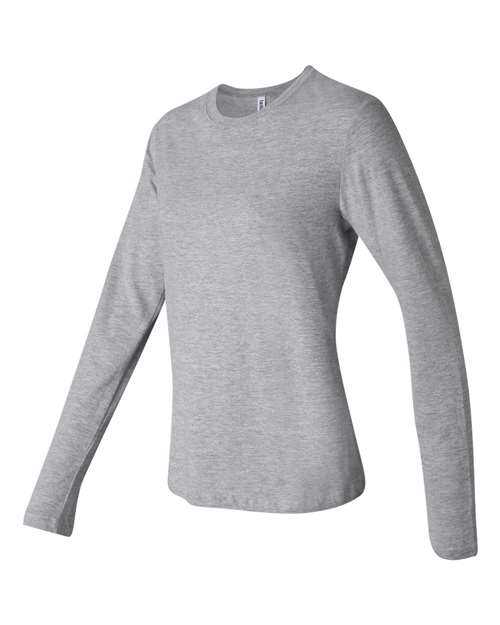Bella + Canvas 6500 Womens Jersey Long Sleeve Tee - Athletic Heather - HIT a Double