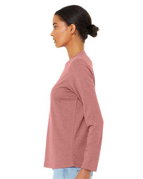Bella + Canvas 6500 Womens Jersey Long Sleeve Tee - Heather Mauve - HIT a Double - 2