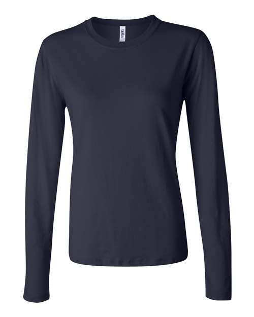 Bella + Canvas 6500 Womens Jersey Long Sleeve Tee - Navy - HIT a Double