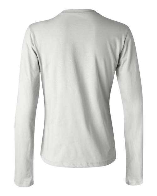 Bella + Canvas 6500 Womens Jersey Long Sleeve Tee - White - HIT a Double