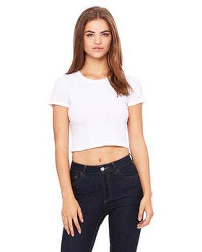Bella + Canvas 6681 Ladies&#39; Poly-Cotton Crop T-Shirt - White - HIT a Double