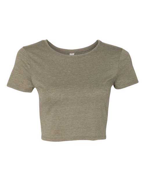 Bella + Canvas 6681 Womens Crop Tee - Heather Olive - HIT a Double