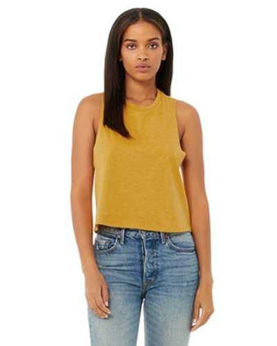 Bella + Canvas 6682 Ladies&#39; Racerback Cropped Tank - Heather Mustard - HIT a Double