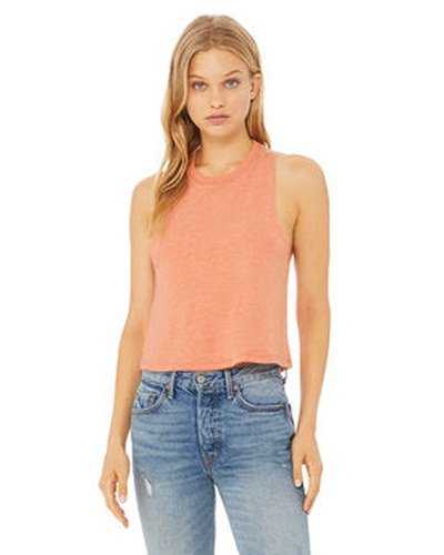 Bella + Canvas 6682 Ladies&#39; Racerback Cropped Tank - Heather Sunset - HIT a Double
