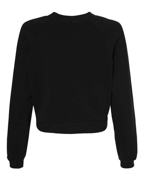 Bella + Canvas 7505 Women's Raglan Pullover Fleece - Black - HIT a Double