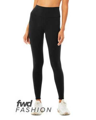 Bella + Canvas 813 Fwd Fashion Ladies&#39; High Waist Fitness Leggings - Black - HIT a Double