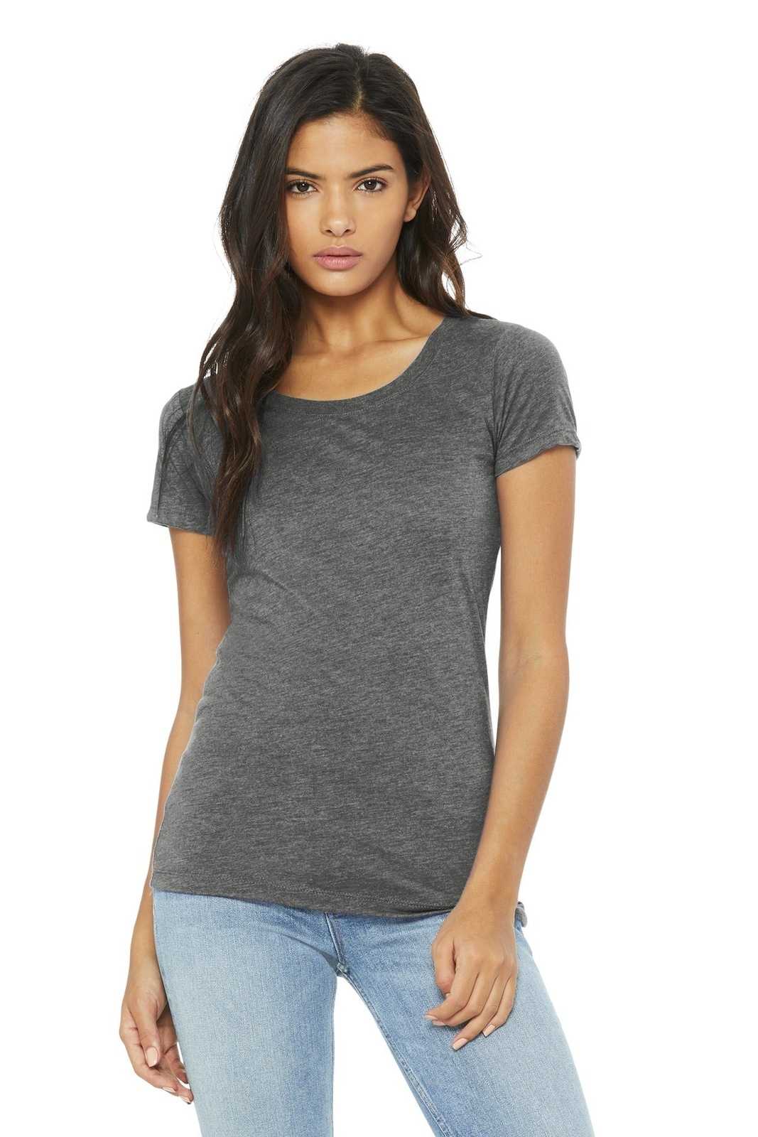 Bella + Canvas 8413 Women&#39;s Triblend Short Sleeve Tee - Gray Triblend - HIT a Double