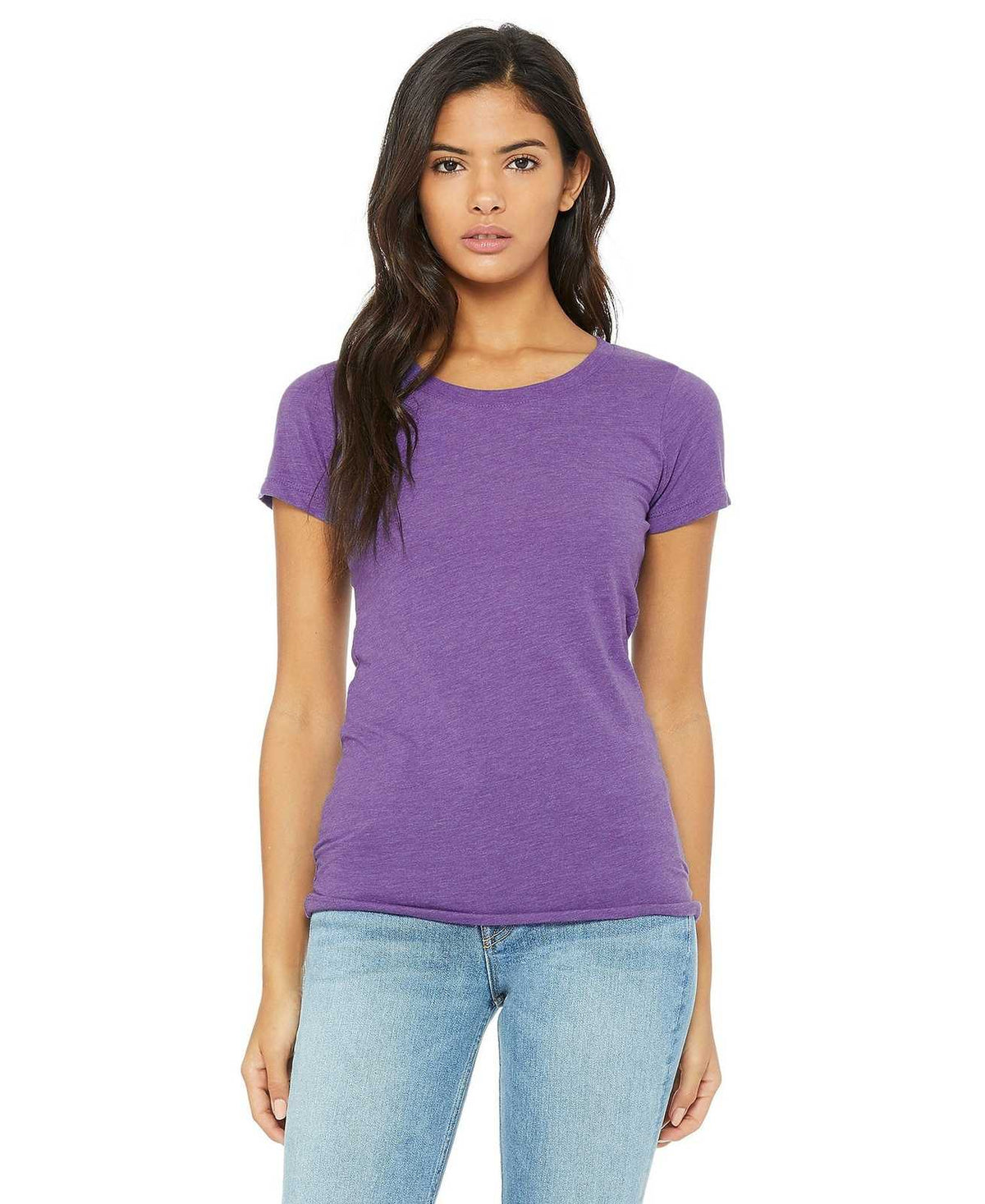 Bella + Canvas 8413 Women&#39;s Triblend Short Sleeve Tee - Purple Triblend - HIT a Double
