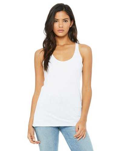 Bella + Canvas 8430 Ladies' Triblend Racerback Tank - Solid White Triblend - HIT a Double