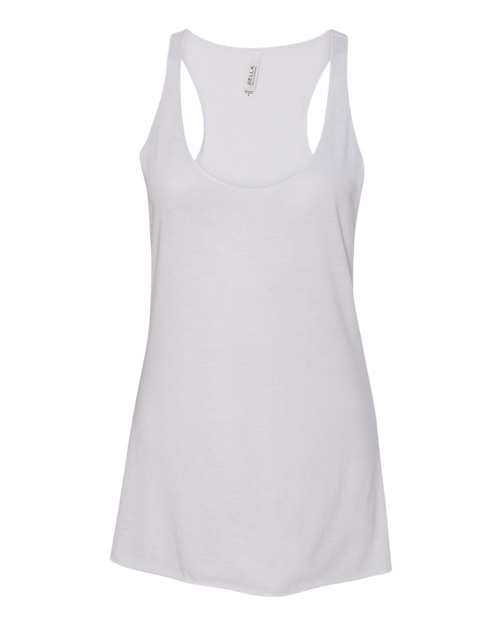 Bella + Canvas 8430 Women's Triblend Racerback Tank - Solid White Triblend - HIT a Double