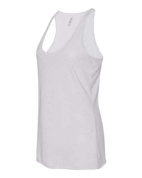 Bella + Canvas 8430 Women&#39;s Triblend Racerback Tank - Solid White Triblend - HIT a Double