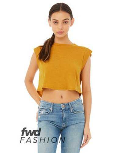Bella + Canvas 8483B Fwd Fashion Ladies&#39; Festival Cropped Tank - Mustard Triblend - HIT a Double
