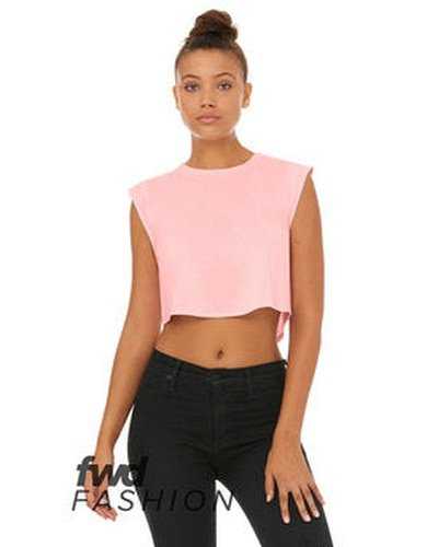 Bella + Canvas 8483B Fwd Fashion Ladies&#39; Festival Cropped Tank - Pink Triblend - HIT a Double