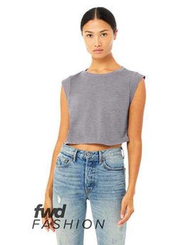 Bella + Canvas 8483B Fwd Fashion Ladies' Festival Cropped Tank - Storm Triblend - HIT a Double