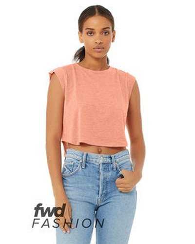 Bella + Canvas 8483B Fwd Fashion Ladies&#39; Festival Cropped Tank - Sunset Triblend - HIT a Double