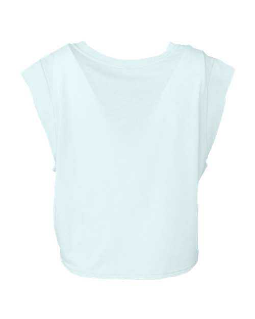 Bella + Canvas 8483 FWD Fashion Women&#39;s Festival Cropped Tank - Ice Blue Triblend - HIT a Double