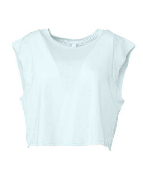 Bella + Canvas 8483 FWD Fashion Women&#39;s Festival Cropped Tank - Ice Blue Triblend - HIT a Double