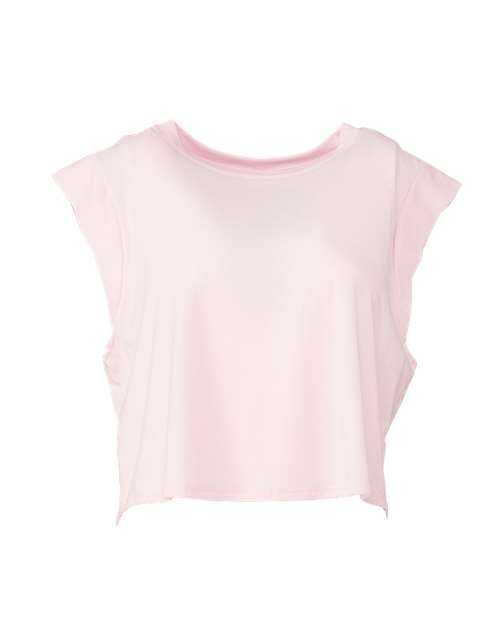 Bella + Canvas 8483 FWD Fashion Women&#39;s Festival Cropped Tank - Pink Triblend - HIT a Double