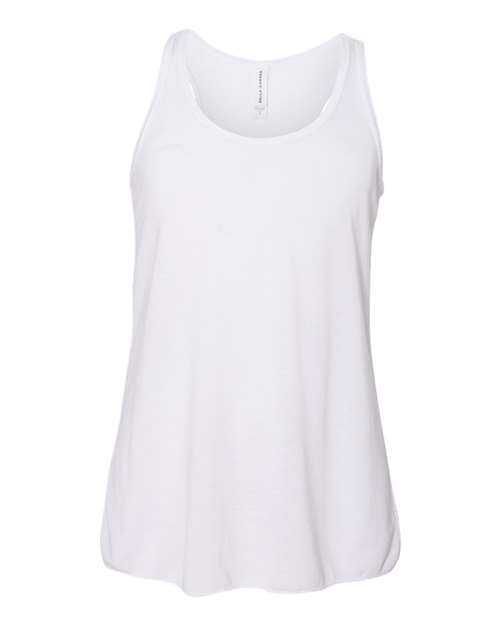 Bella + Canvas 8800Y Youth Flowy Racerback Tank - White - HIT a Double