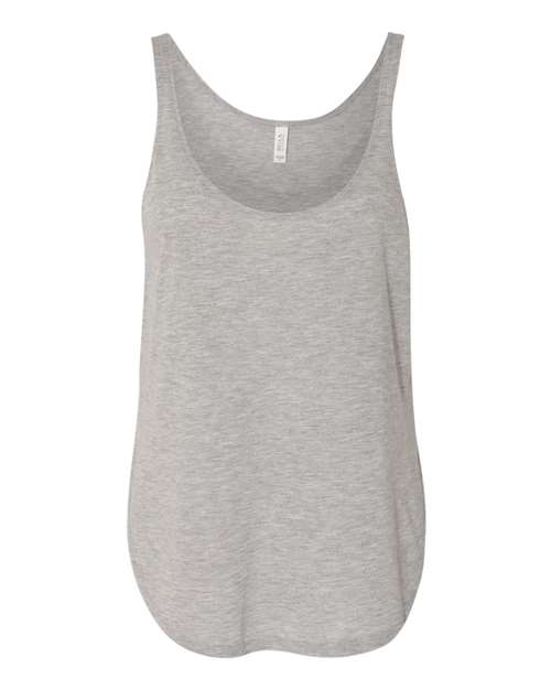 Bella + Canvas 8802 Women&#39;s Flowy Tank with Side Slit - Athletic Heather - HIT a Double