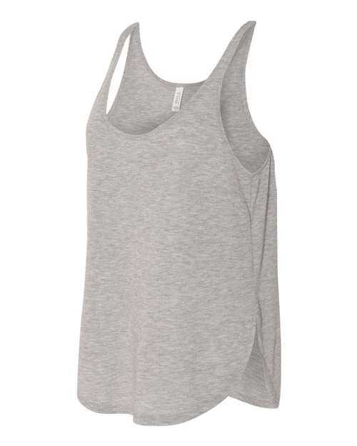 Bella + Canvas 8802 Women's Flowy Tank with Side Slit - Athletic Heather - HIT a Double