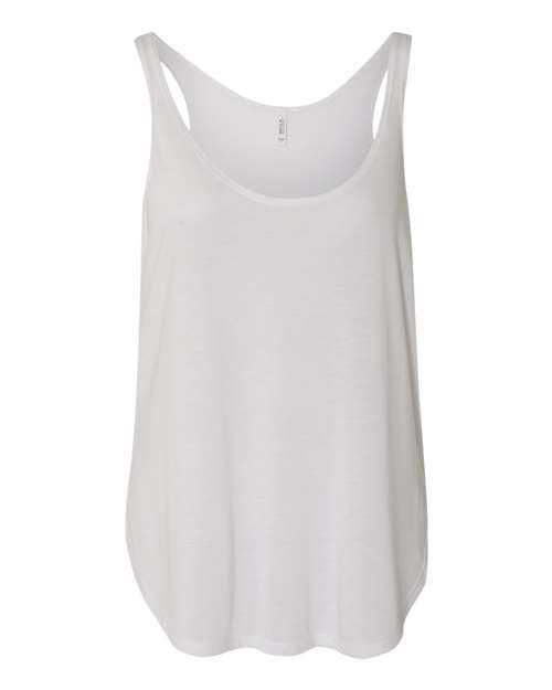 Bella + Canvas 8802 Women&#39;s Flowy Tank with Side Slit - White - HIT a Double