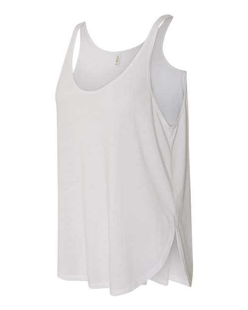 Bella + Canvas 8802 Women&#39;s Flowy Tank with Side Slit - White - HIT a Double