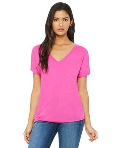 Bella + Canvas 8815 Ladies&#39; Slouchy V-Neck T-Shirt - Berry - HIT a Double