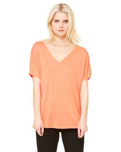 Bella + Canvas 8815 Ladies&#39; Slouchy V-Neck T-Shirt - Coral - HIT a Double