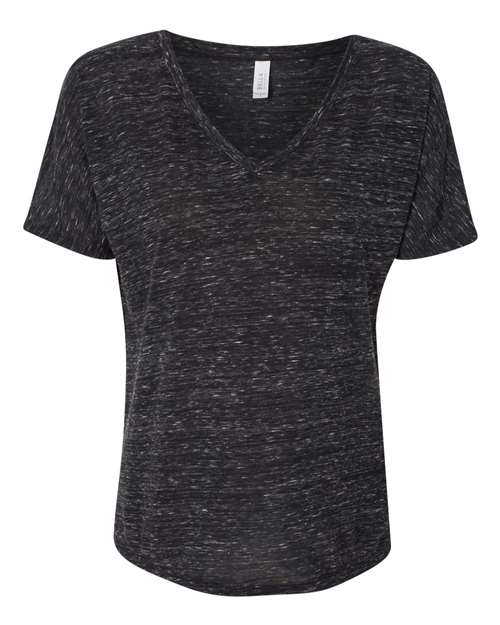 Bella + Canvas 8815 Womens Slouchy V-Neck Tee - Black Marble - HIT a Double