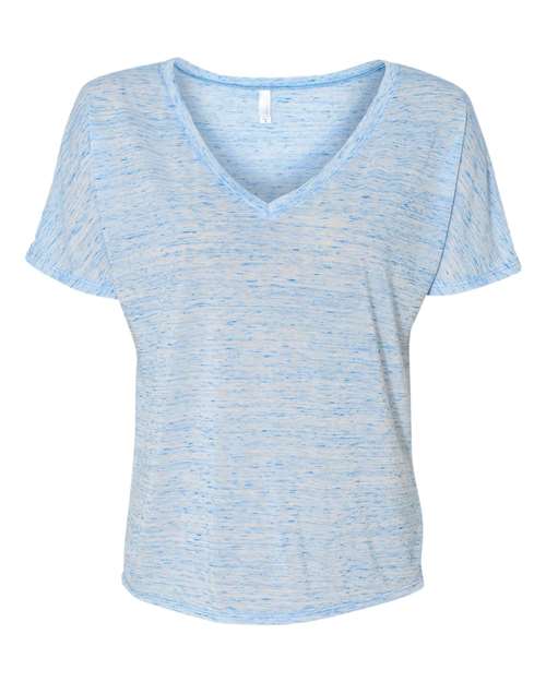 Bella + Canvas 8815 Womens Slouchy V-Neck Tee - Blue Marble - HIT a Double