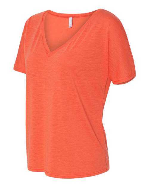 Bella + Canvas 8815 Womens Slouchy V-Neck Tee - Coral - HIT a Double
