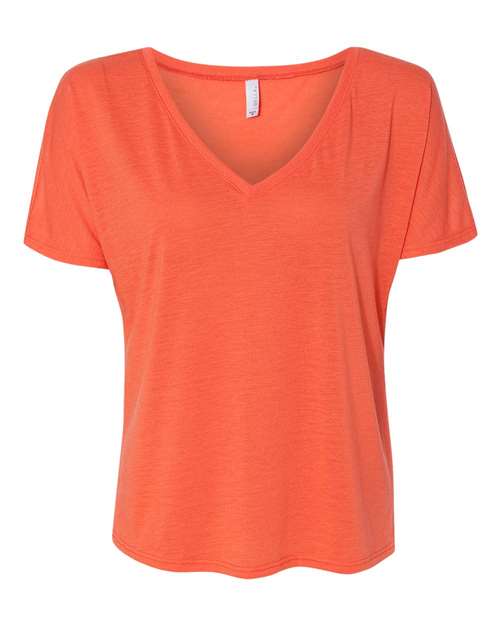 Bella + Canvas 8815 Womens Slouchy V-Neck Tee - Coral - HIT a Double